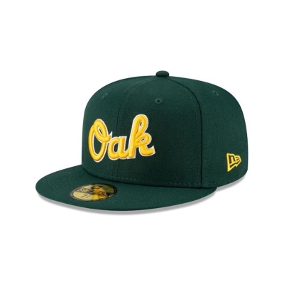 Oakland Athletics Gorra | New Era MLB Ligature 59fifty Fitted Cap Mexico - Verdes
